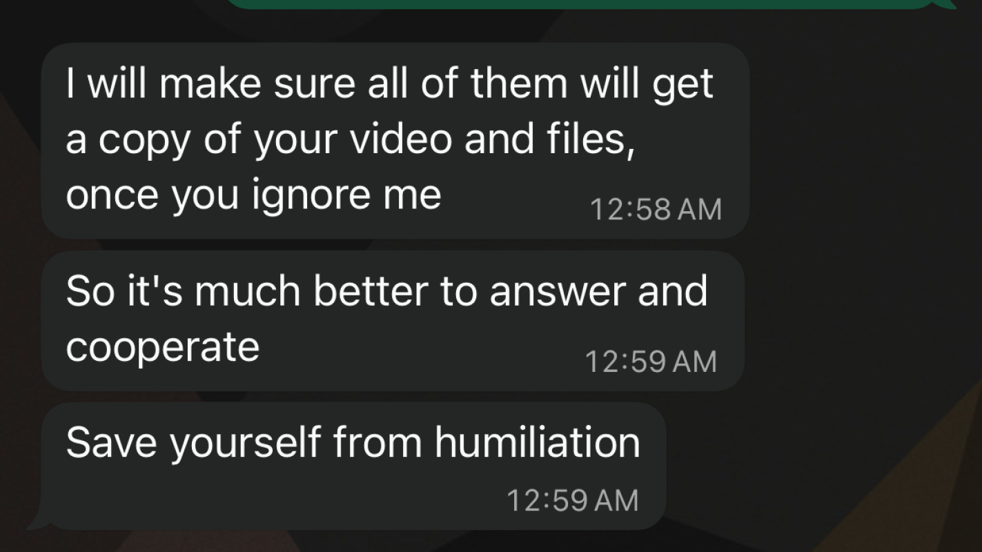 Help me recover from extortion scam