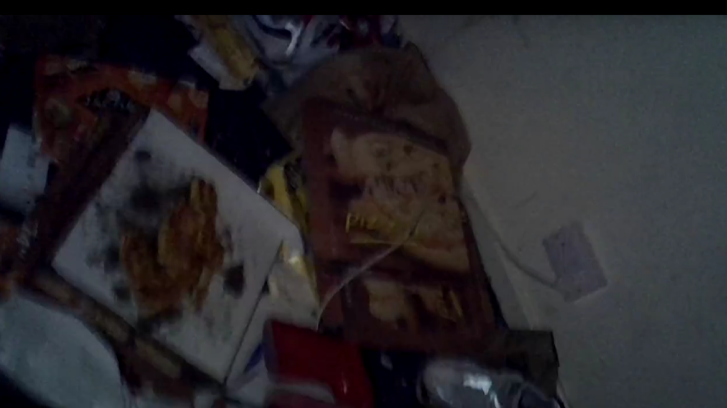 Homeless guy living in a horder house tryna clean up