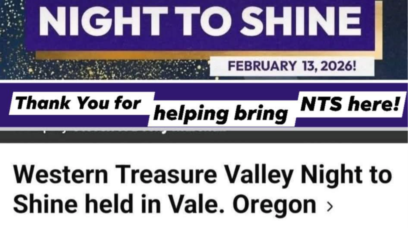 Night to Shine WTV at VCC in Vale, OR