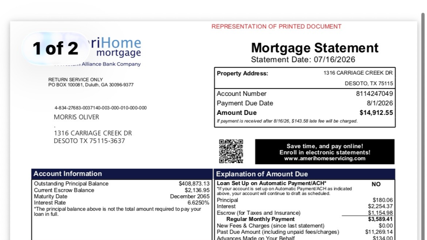 Help with mortgage payment