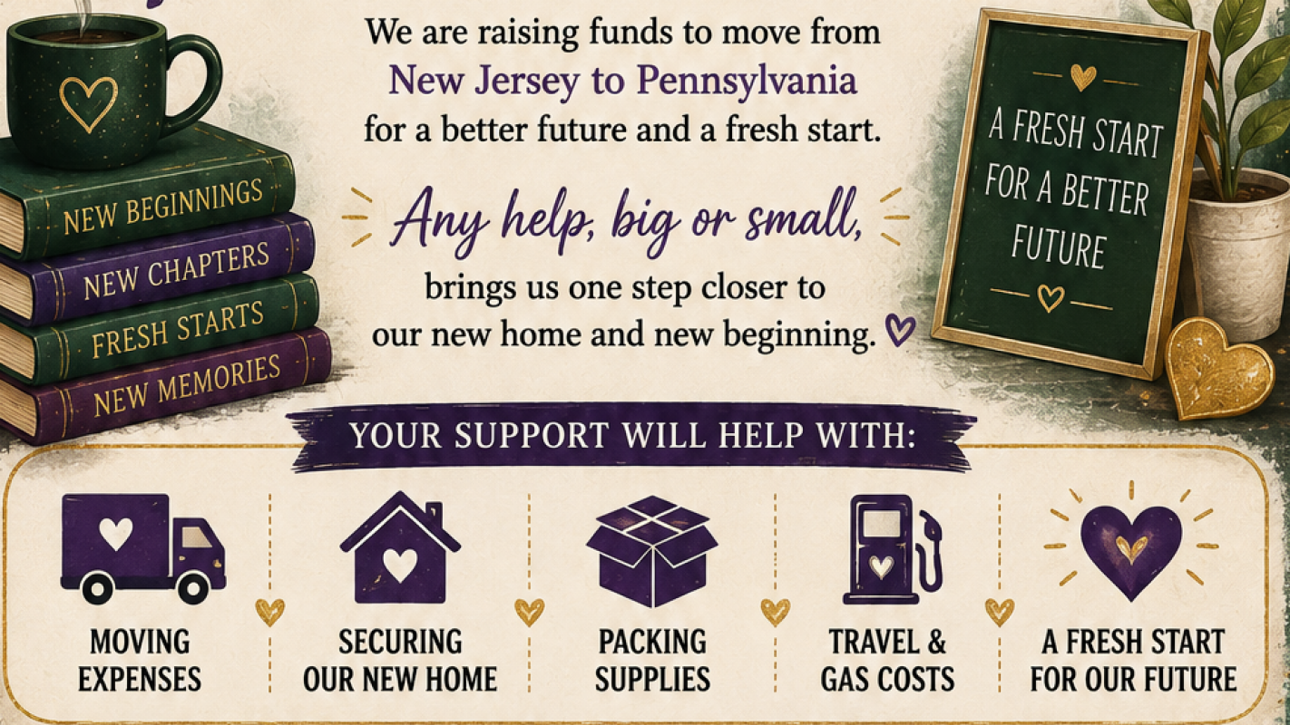 Help Us Turn the Page to a New Home: NJ ➡️ PA