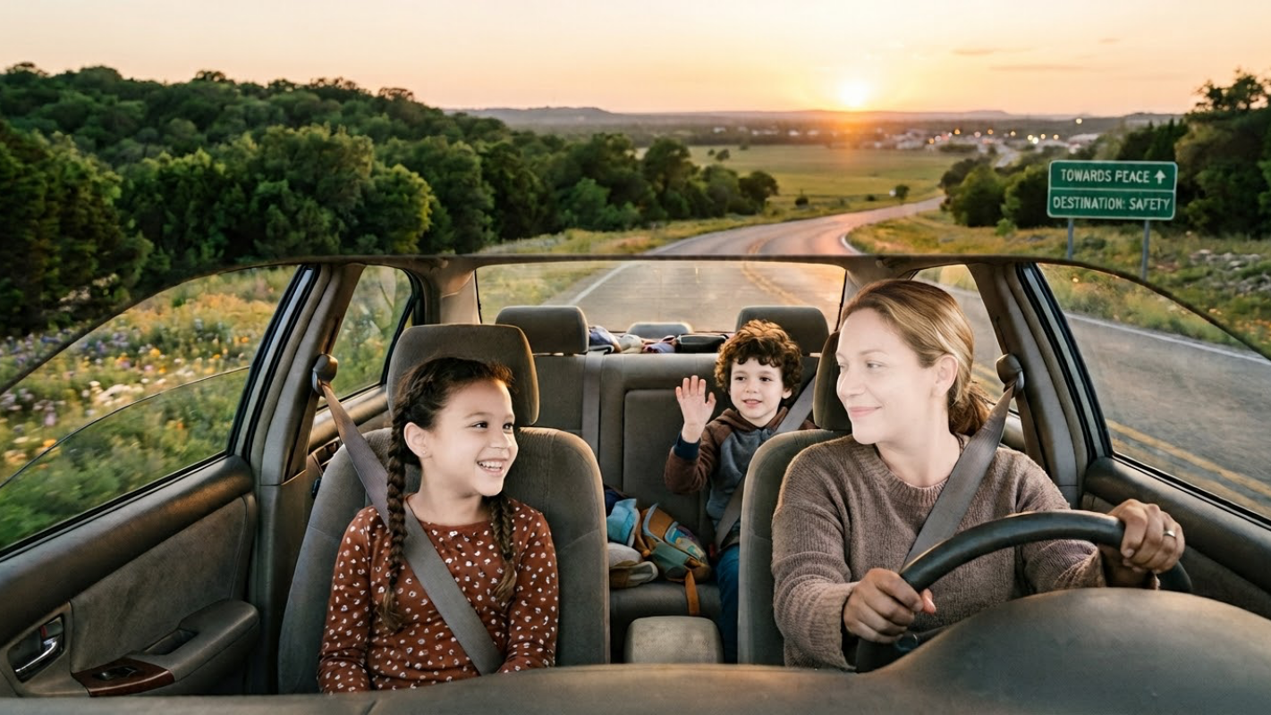 Driving Toward Safety, Peace, and a New Beginning