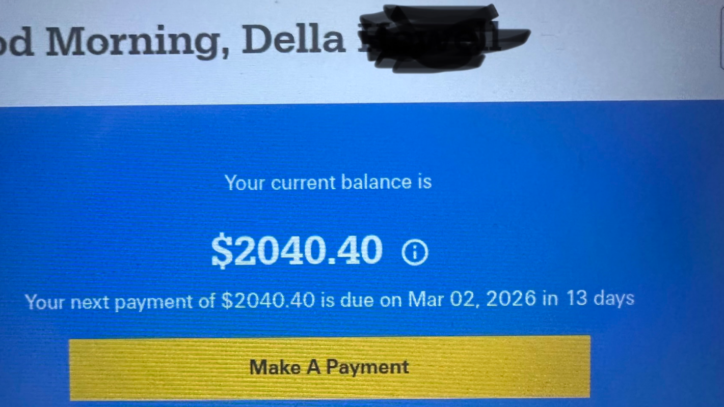 Cutoff notice, 2/24/26, on mothers electric bill