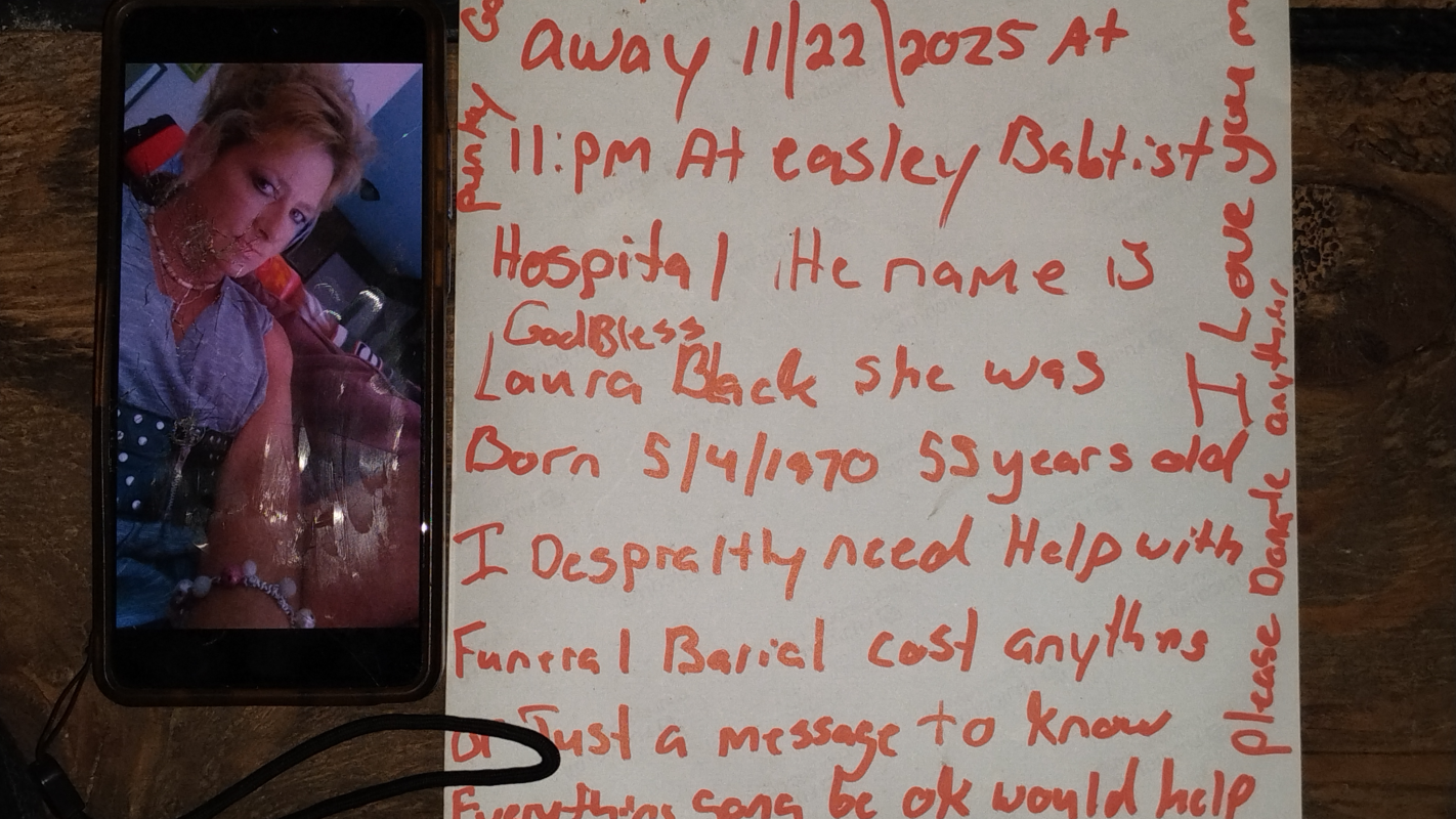 Laura Black,s Funeral Burial