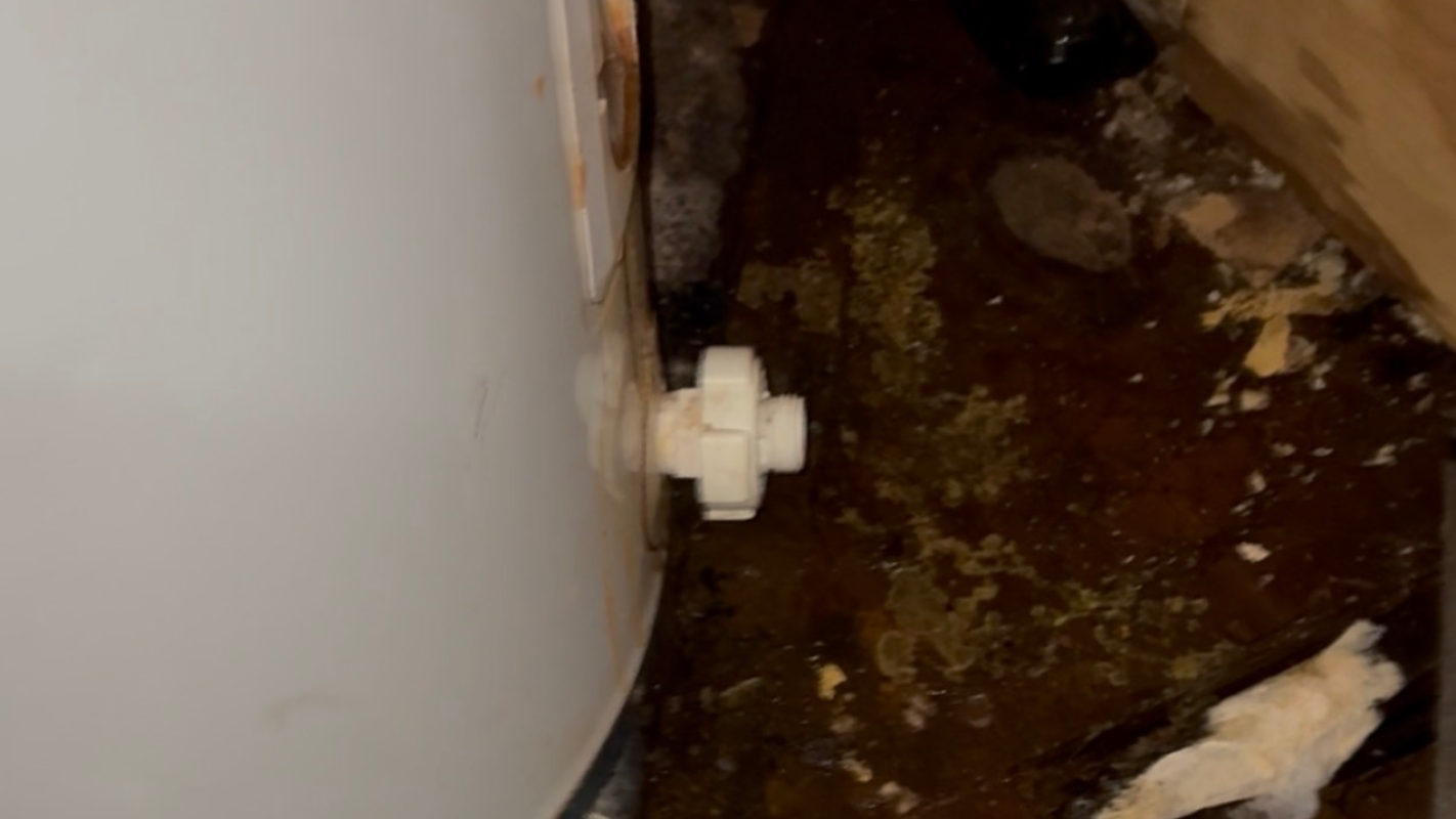 Get hot water tank and put in