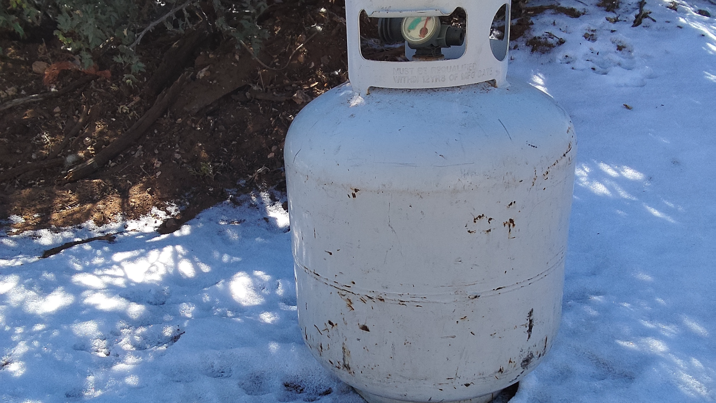 Propane for heating the camper