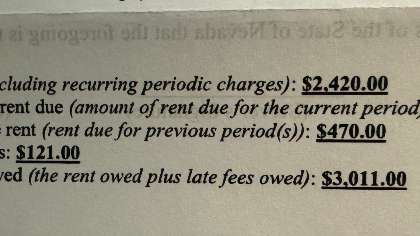 Rent help, notice to vacate