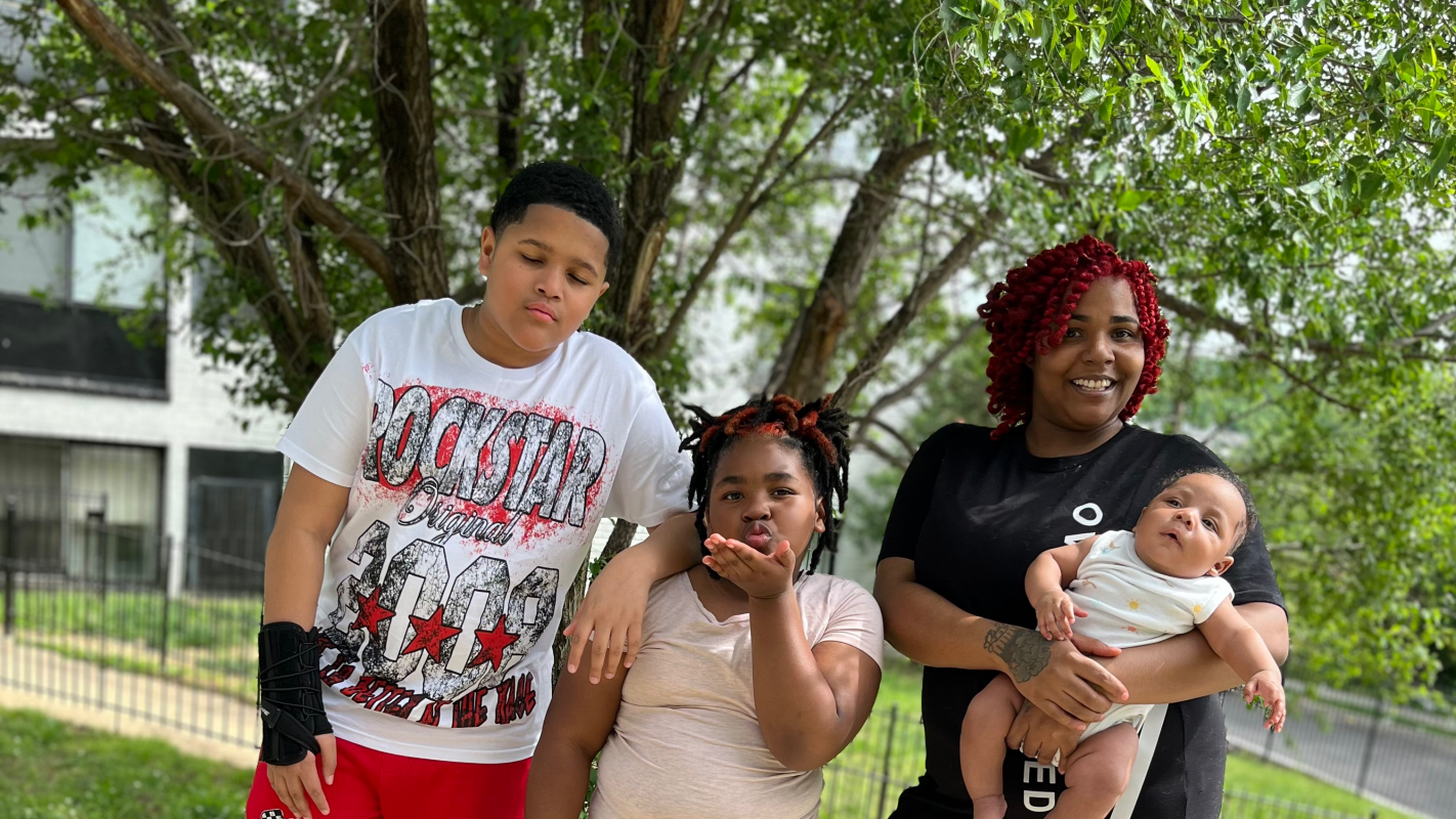 Single mom battling housing instability
