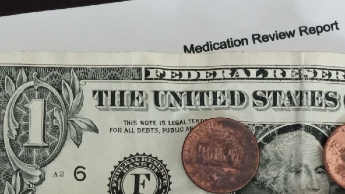 Penniless in a nursing home.