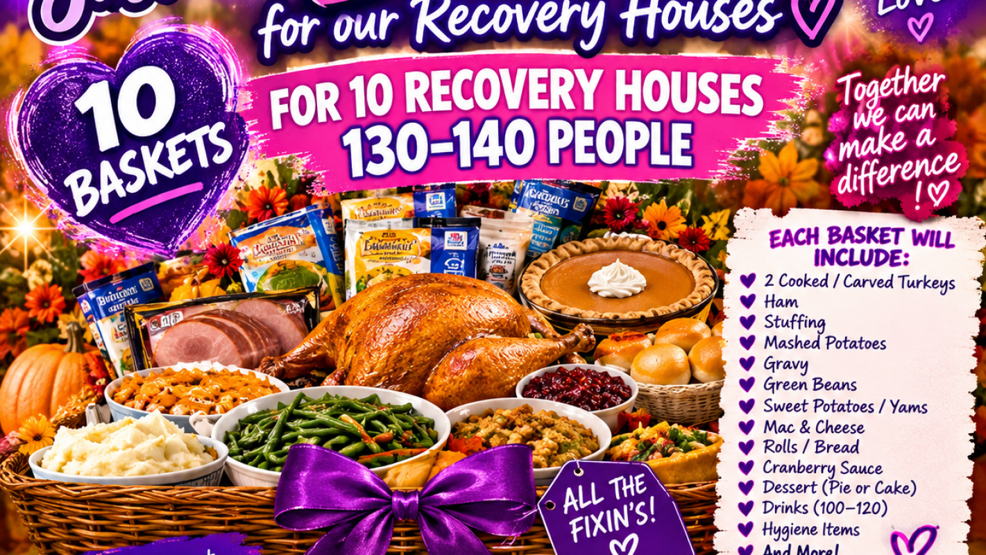 Recovery house thanksgiving bags