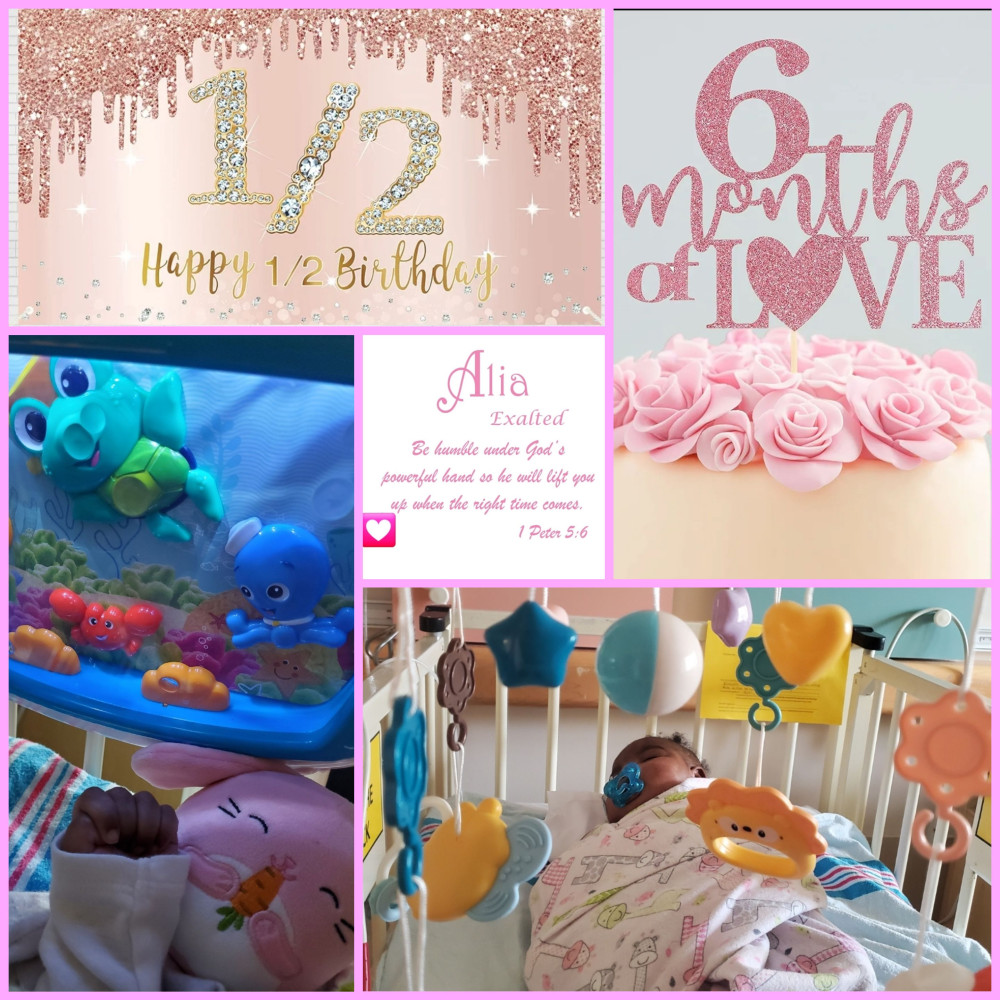 Happy 6 month Milestone, Its Your 1/2 Birthday Ezra Alia! You are Blessed & Loved! 💜🌈🦋