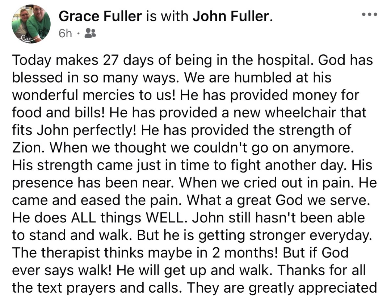 Day 27 of Hospital Stay